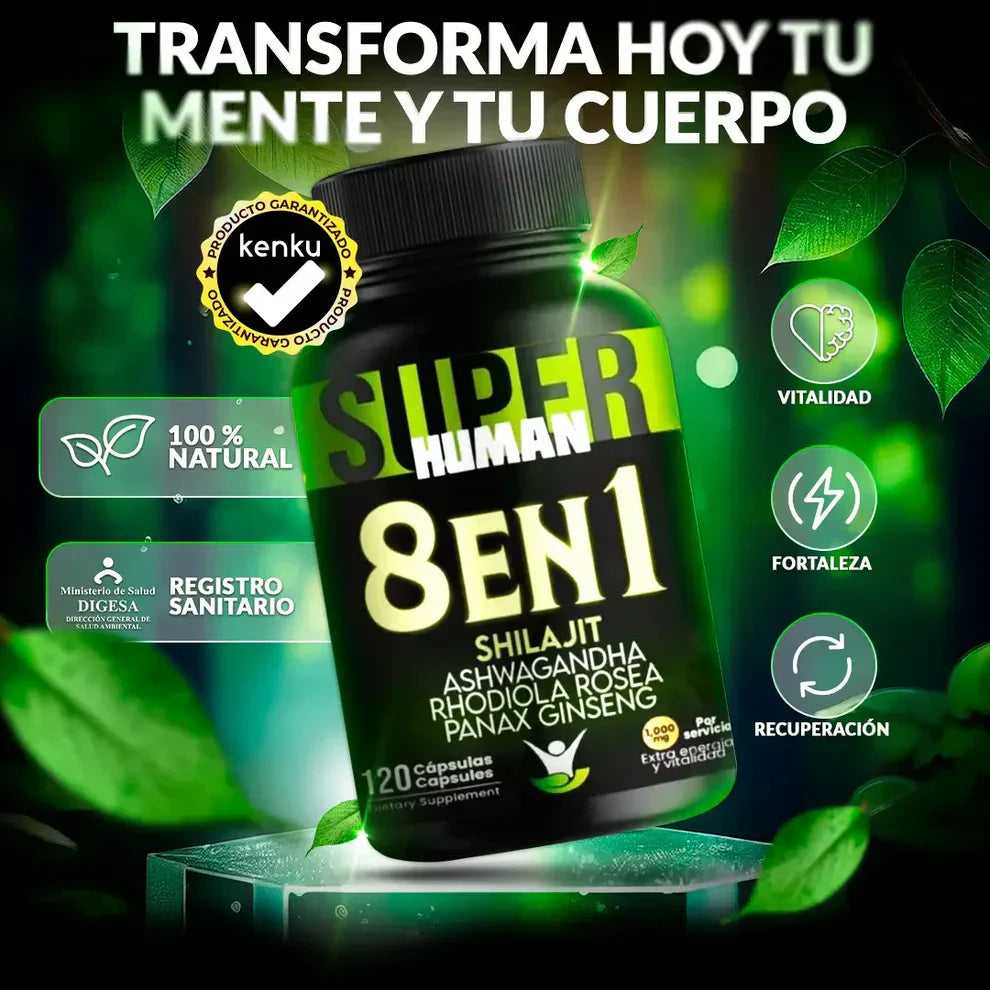 Cápsulas 8 en 1 - Shilajit Ashwagandha + Envio Gratis