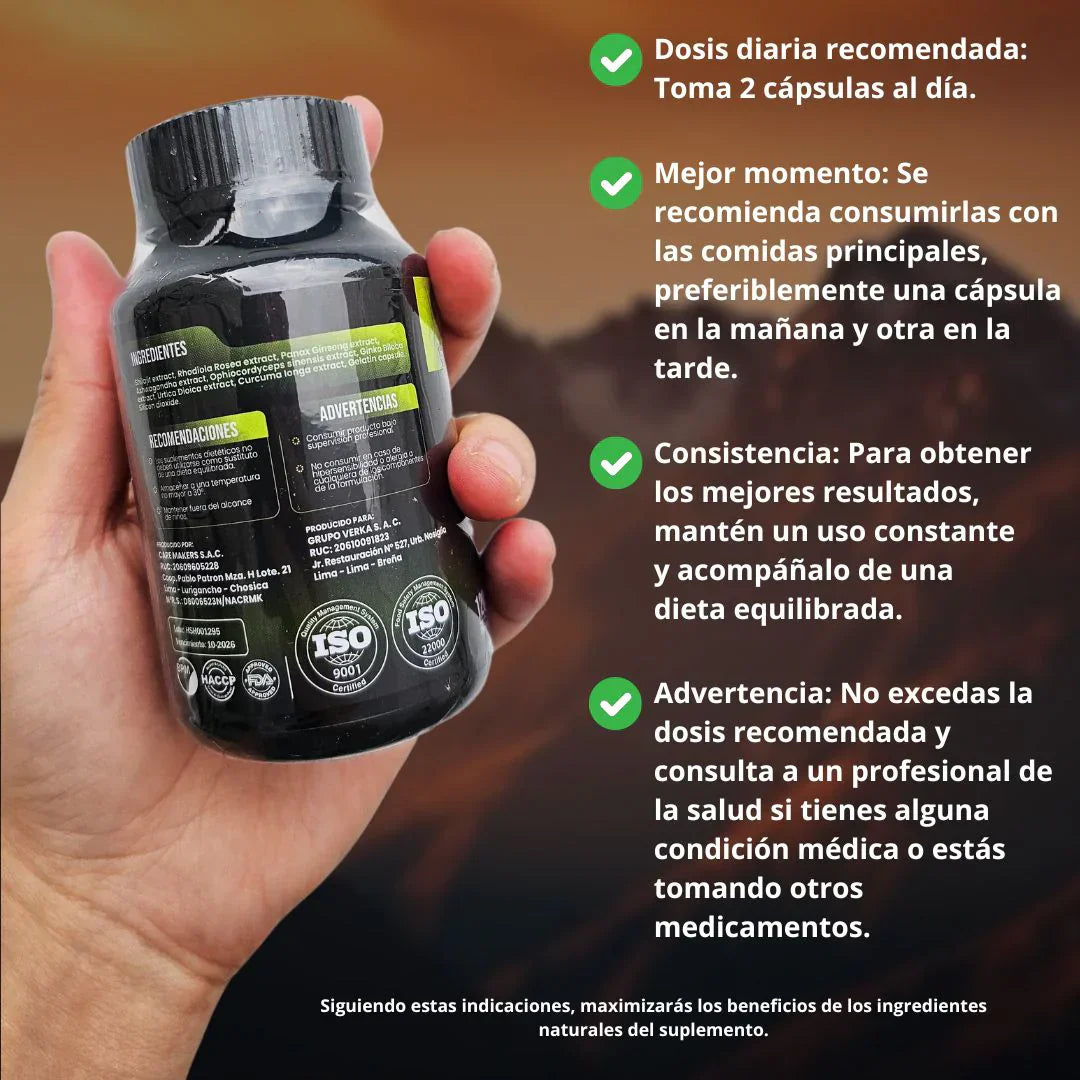 Cápsulas 8 en 1 - Shilajit Ashwagandha + Envio Gratis